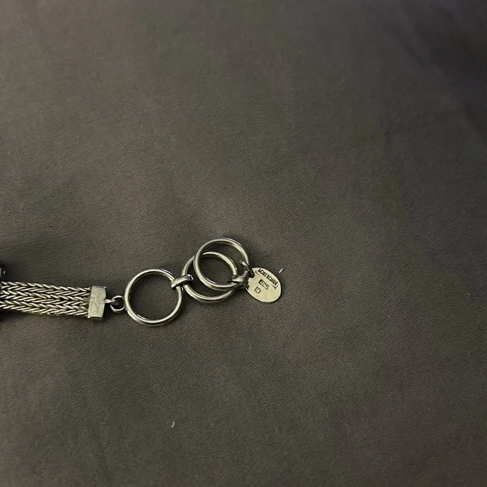 Lori Bonn silver bracelet with purple slides and stoppers - Picture 3 of 9